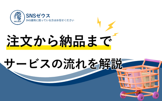 SNSゼウスの注文から反映完了までの流れ